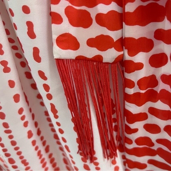 Collective Concepts orange and white spaghetti strap belted dress size small - Picture 6 of 7